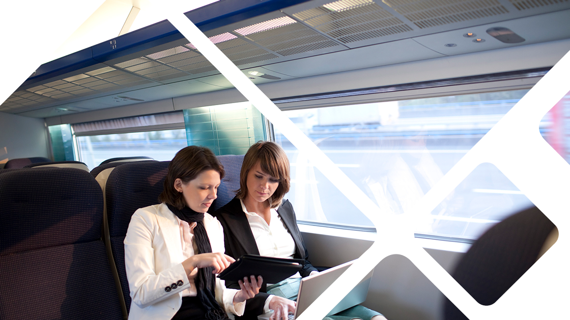 Two Women Hybrid Working